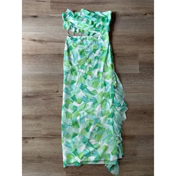 Billy J Zinnia Midi Dress Green Floral - Picture 3 of 8
